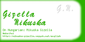 gizella mikuska business card